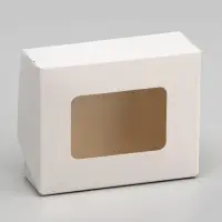 Контейнер на вынос, с окном, белый, 10×8×3.5 см