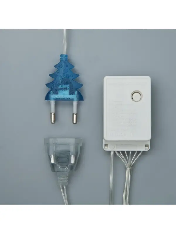 Гирлянда &laquo;Занавес&raquo; 1.5&times;1 м, IP20, прозрачная нить, 180 LED, свечение синее, 8 режимов, 220 В