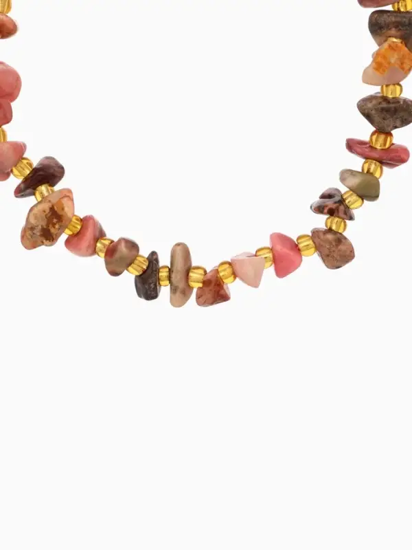 Браслет, длина 16 см, розовый, золотой