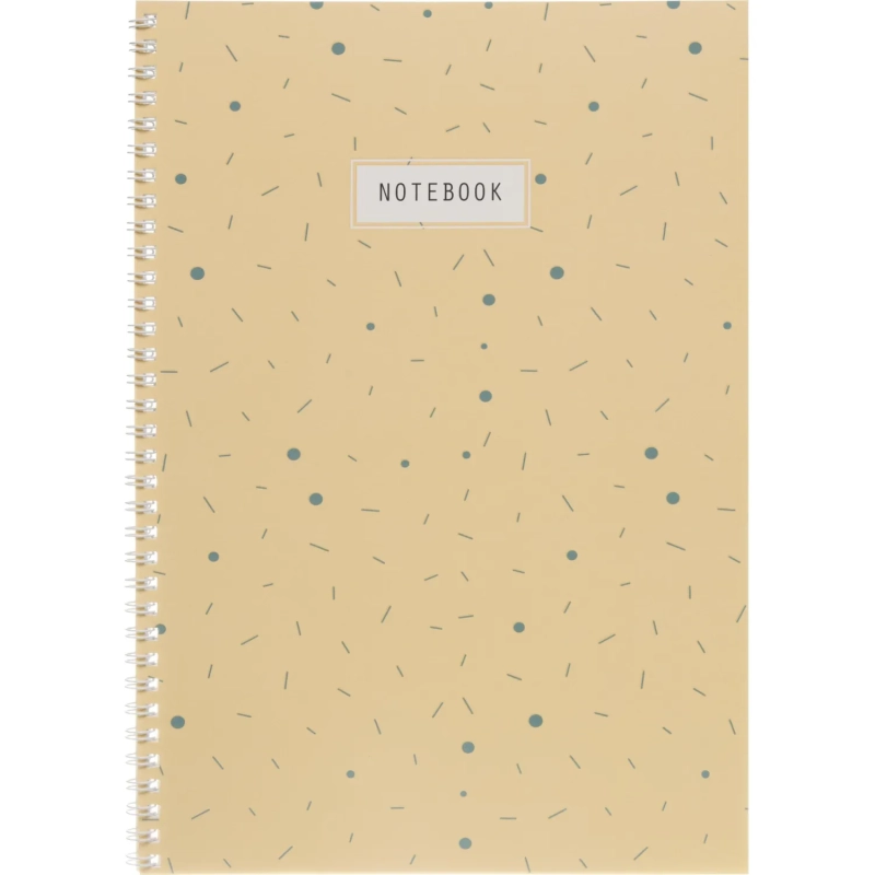 Бизнес-тетрадь Flakes yellow обложка УФ лак, спираль, А4, 48л, клетка