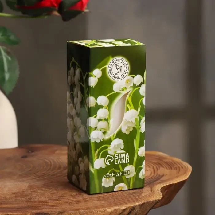 Свеча ароматическая "Ландыш", 4×6 см, в коробке