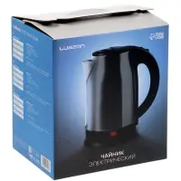 Чайник электрический Luazon LSK-1803, металл, 1.8 л, 1800 Вт, серебристо-чёрный