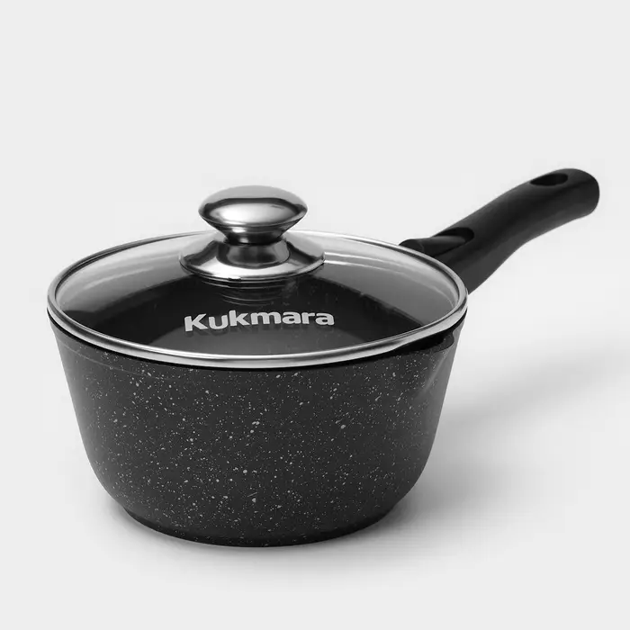 Набор посуды KUKMARA &laquo;Мраморная №3&raquo;, 6 предметов, съёмная ручка, антипригарное покрытие, литой алюминий, литой алюминий