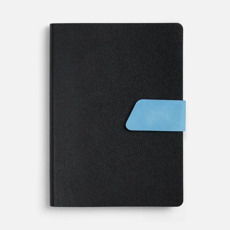Ежедневник Boom, недатированный, черный с голубым