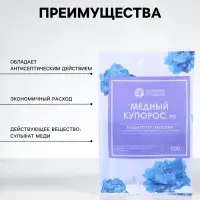 Фунгицидное антисептическое средство &laquo;Медный купорос&raquo; от плесени, гнилей и болезней, 100 г
