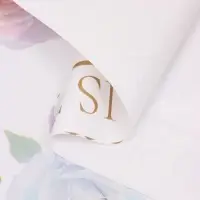 Пленка для цветов, "Розы", белая, 57х57 см