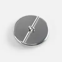 Пуговица металлическая на ножке &laquo;Рябь&raquo;, декоративная, d=25 мм, цвет чёрный, серебряный