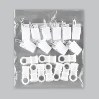 Набор для штор: бегунок 10 шт., зажимы 10 шт., белый