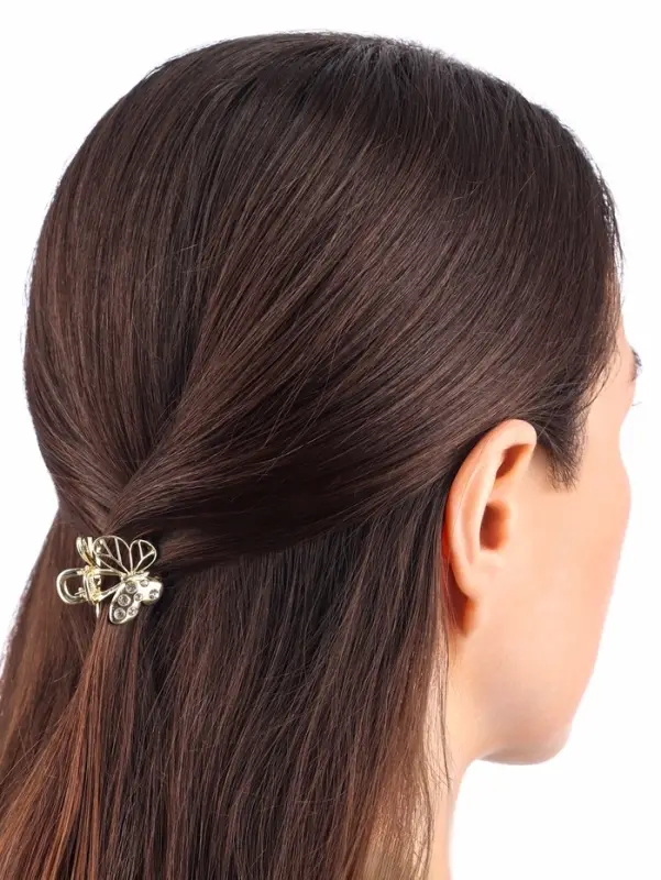 Крабик для волос &laquo;Оливия&raquo;, бабочка, 2.5 см, золотистый