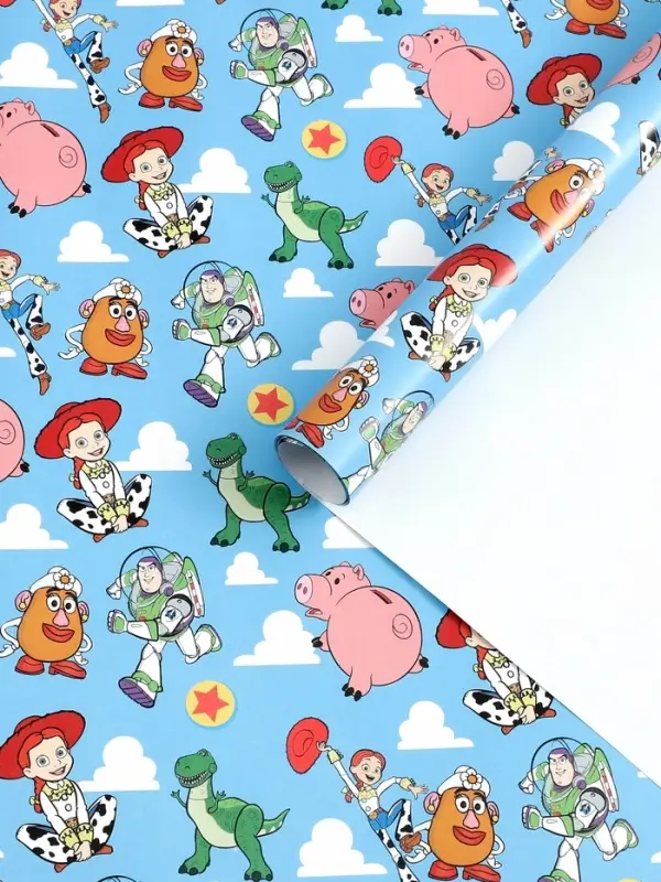 Бумага упаковочная глянцевая &laquo;Игрушки&raquo;, 50&times;70 см, 1 лист
