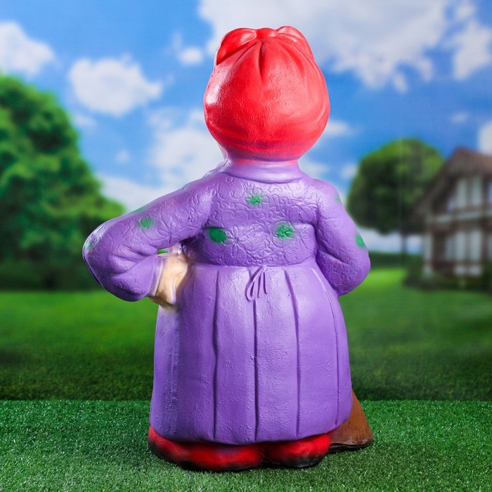 Садовая фигура  Садовая фигура "Теща с метлой средняя" 59х40х25см  МИКС