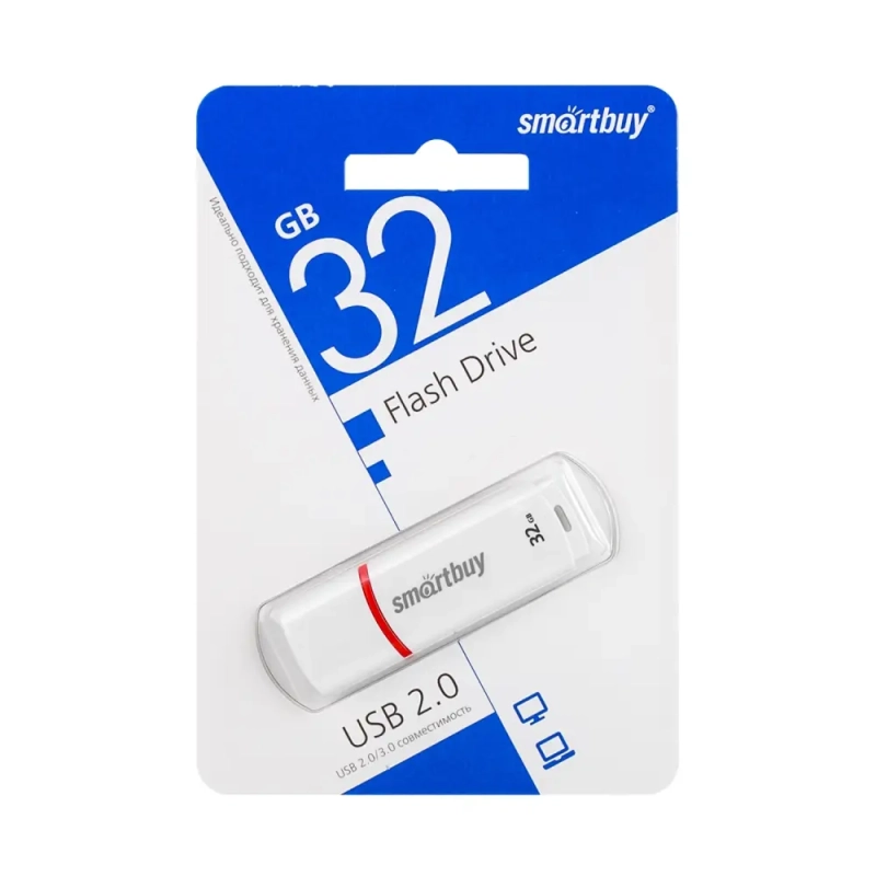USB накопитель 32 GB Smart Buy Crown Series White