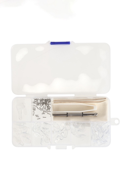 Набор инструментов для ремонта очков отвертка, пинцет, винты, носоупоры 70 шт. Набор инструментов для ремонта очков отвертка, пинцет, винты, носоупоры 70 шт.