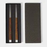 Палочки для суши из нержавеющей стали Magistro, d=0.8 см, 25 см, набор 2 пары, 304 сталь, серебристые