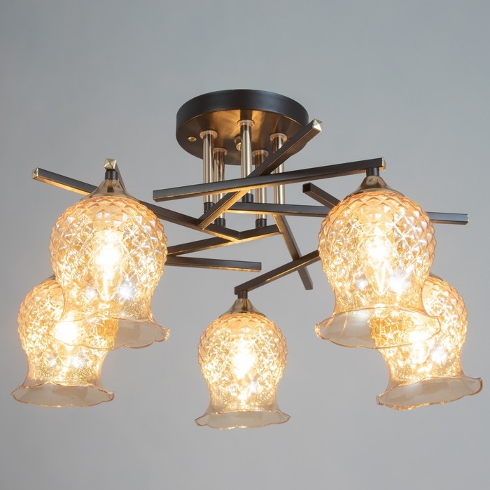 Люстра Люстра "Либель" 5хE27 40Вт черный 50х50х28 см BayerLux