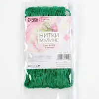 Нитки мулине №909, 8&plusmn;1 м, 6 шт., тёмно-зелёные