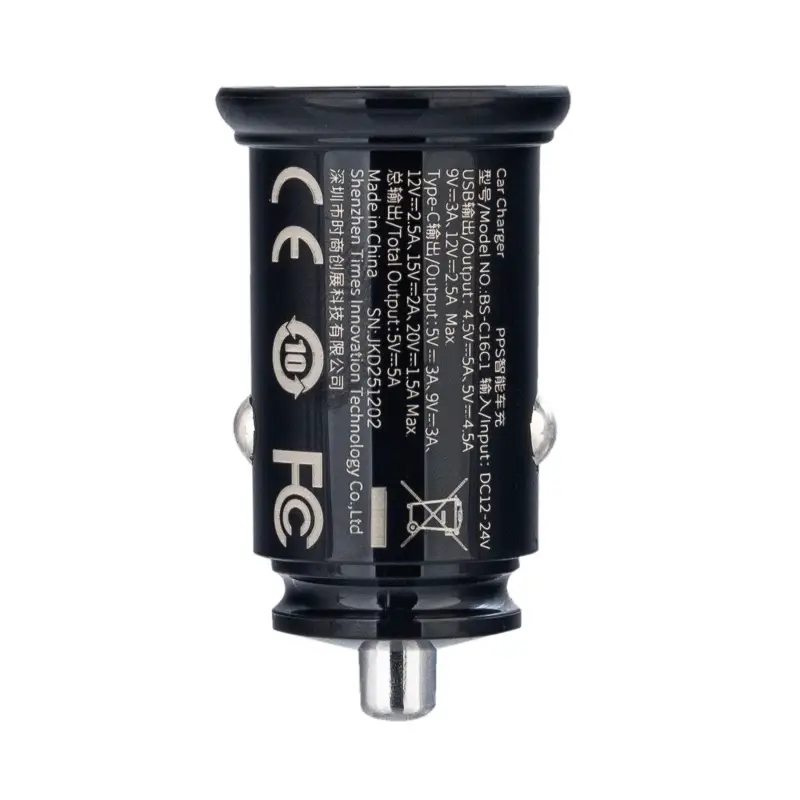 Переходник автомобильного зарядного устройства на USB + Type-C 30W CCALL-YS01 Baseus черный