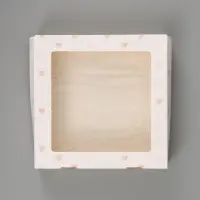 Коробка подарочная складная &laquo;Сердце&raquo;, 20&times;20&times;4 см, с окном