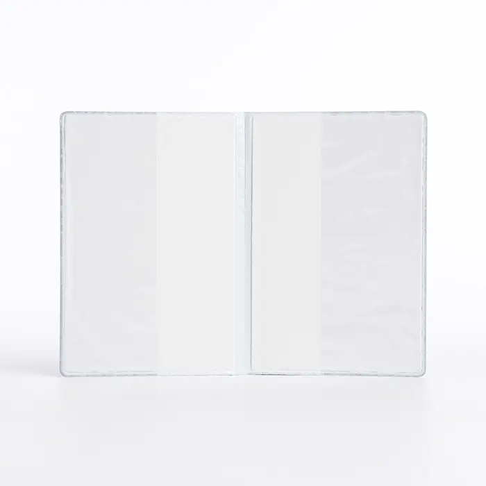 Обложка для паспорта, искусственная кожа, золотистое тиснение, синяя