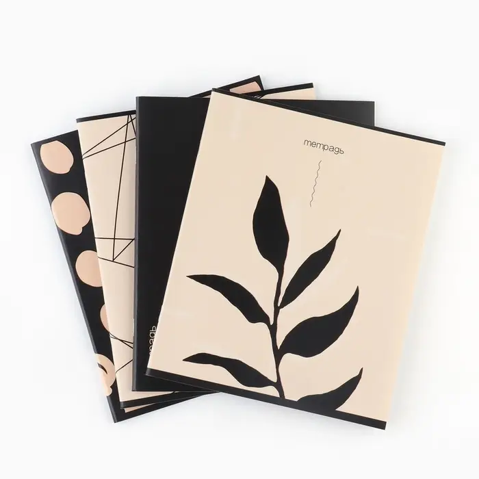 Тетрадь в клетку, 36 л., А5, на скрепке, блок №1 &laquo;Бежевый&raquo; МИКС