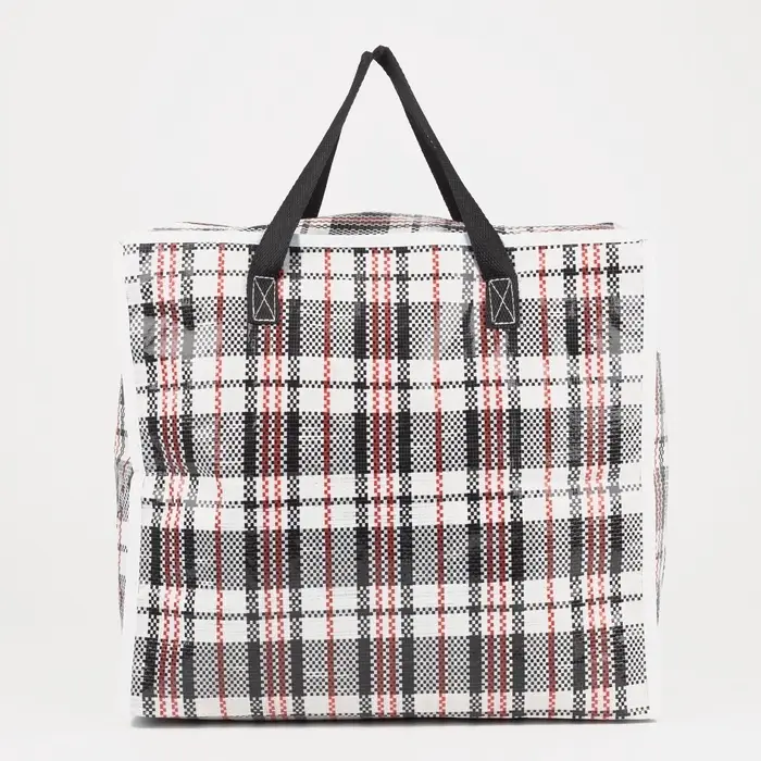 Сумка хозяйственная на молнии, 29 л, белая