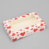 Кондитерская упаковка, коробка с ламинацией «Love», 20 х 12 х 4 см