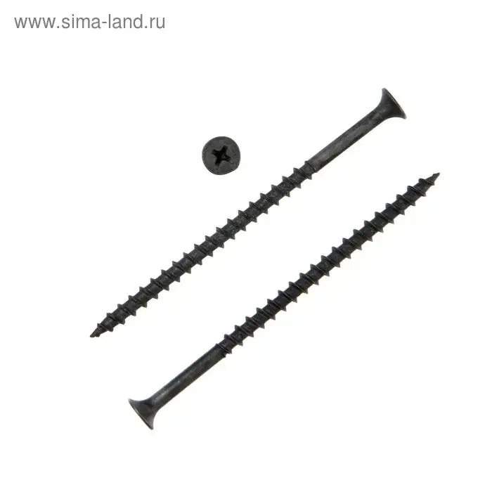 Саморез 4.2&times;89(90 мм) ТУНДРА PREMIUM, потай, крупная резьба, шлиц PH, фосфатированный, 1 кг