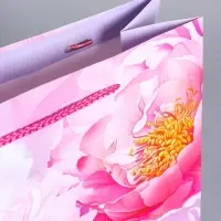 Пакет подарочный ламинированный &laquo;Пионы&raquo;, 26&times;12&times;32 см