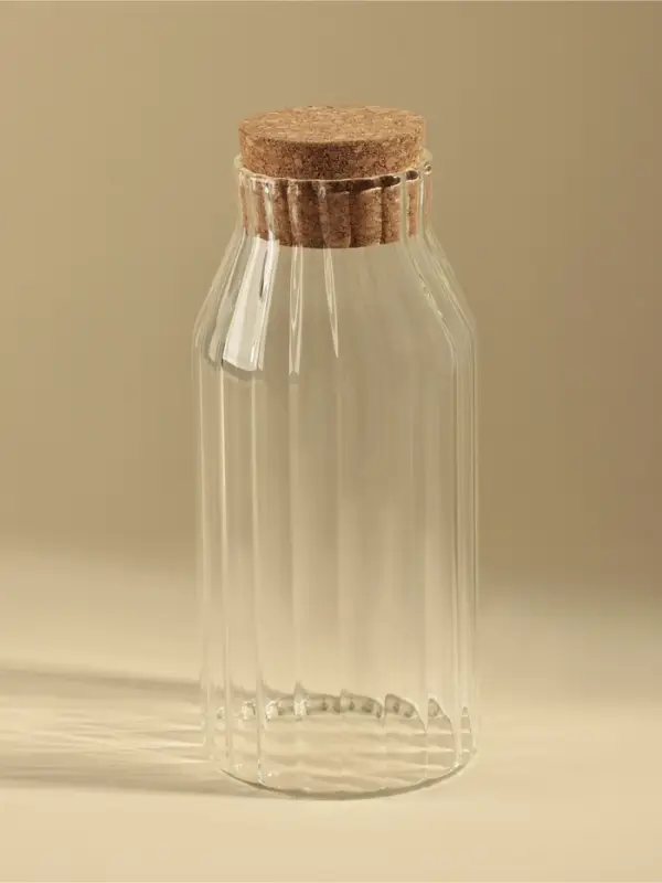 Графин SL Home Cork, 1000 мл, 9&times;9&times;22 см, с пробковой крышкой, стекло, прозрачный