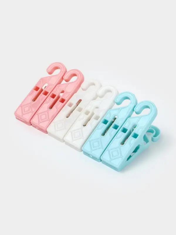 Набор прищепок бельевых 12 шт, пластик