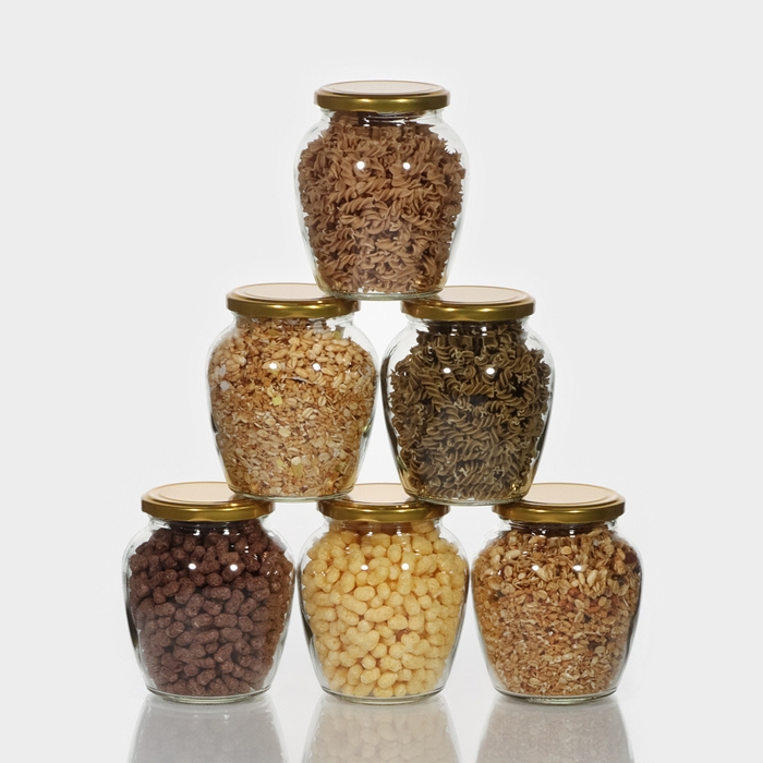 Набор стеклянных банок с крышкой для консервации «Амфора», ТО-82 мм, 720 мл, 6 шт Набор стеклянных банок с крышкой для консервации «Амфора», ТО-82 мм, 720 мл, 6 шт