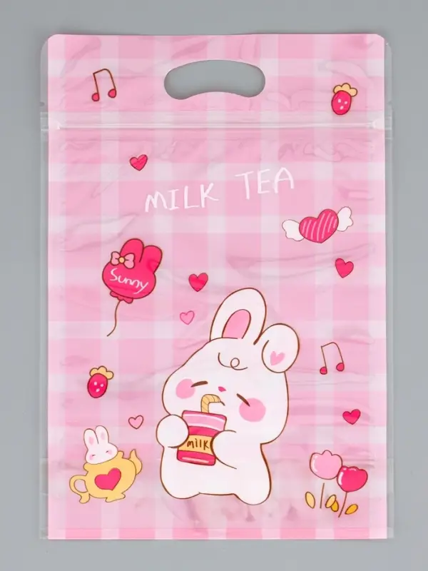 Пакет подарочный, с zip-lock застежкой, &laquo;Милые зверята&raquo;, 15&times;23&plusmn;1 см МИКС