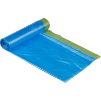 Мешки для мусора ПНД 60л 12мкм 15шт/рул синие 60х70см Luscan Bio с зав