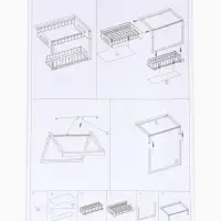 Органайзер для хранения, 2-х уровневый с выдвижными ящиками, 36.5&times;35.5&times;27 см, чёрный