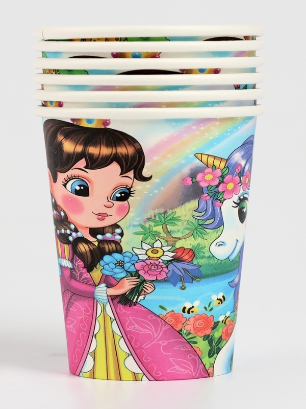 Набор бумажной посуды Набор бумажной посуды "Принцесса", набор 12 шт.,