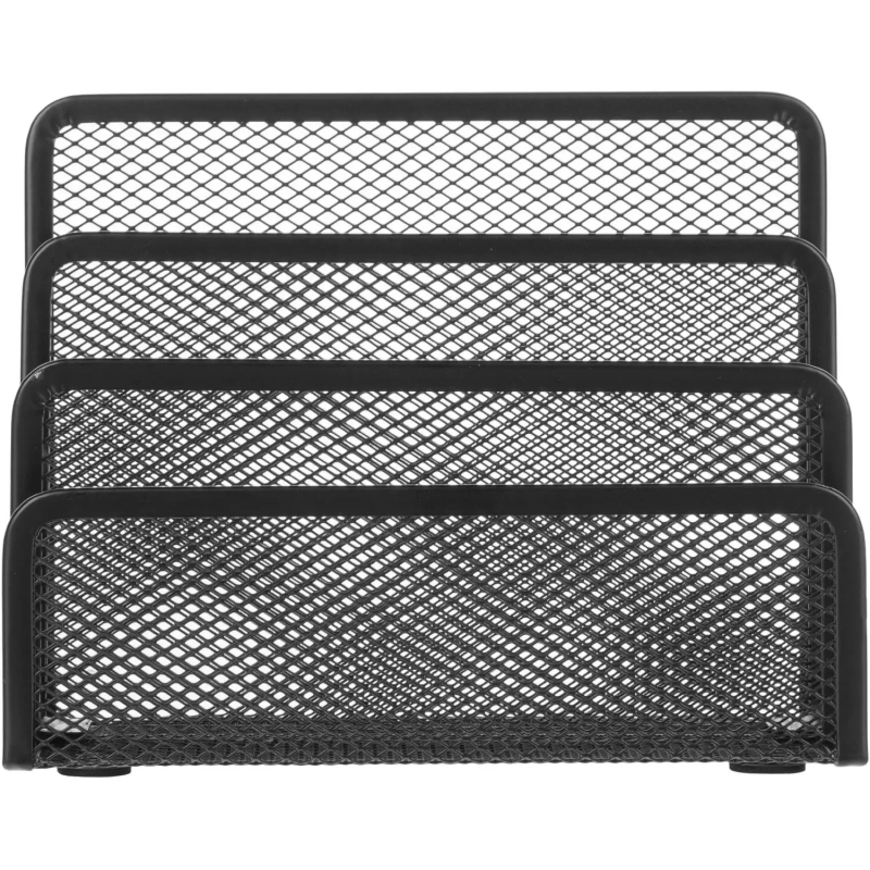 Лоток вертикальный для бумаг 3отд Attache сортер 135x173x83мм металл черный