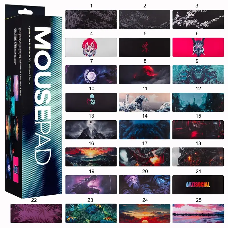 Коврик для мышки XXL в ассортименте (300*900*3mm)