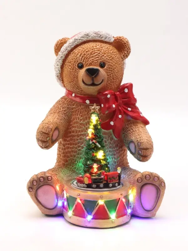 Фигура светодиодная &laquo;Мишка&raquo; 25&times;19 см, муз, USB, AAx3 (не в комплекте), МУЛЬТИ