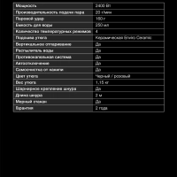 Утюг H-SI01623 2400Вт черный розовый
