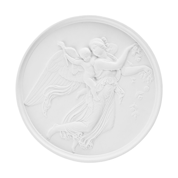 Декорация настенная, гипсовое панно Декорация настенная, гипсовое панно "Набор тарелок", 3 шт