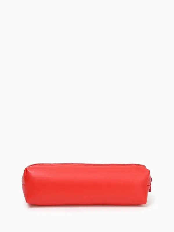 Косметичка-пенал на молнии, длина 20 см, красная