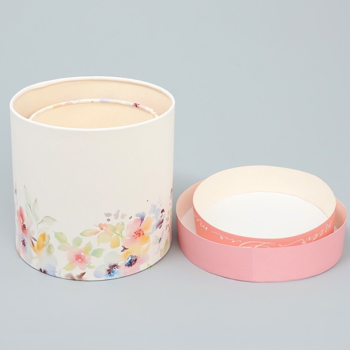 Набор шляпных коробок 2 в 1, упаковка подарочная, «Акварельные цветы», 13 х 13 см, 16 х 16 см Набор шляпных коробок 2 в 1, упаковка подарочная, «Акварельные цветы», 13 х 13 см, 16 х 16 см