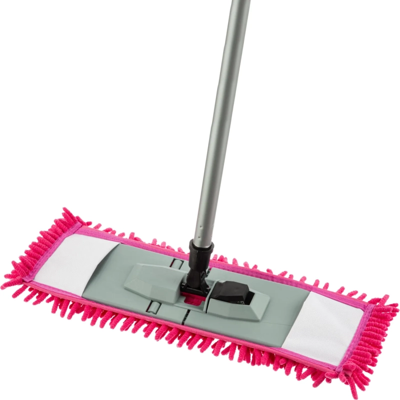 Швабра флаундер для пола пласт 47х16 в сборе с насад Chenille микрофSV5104