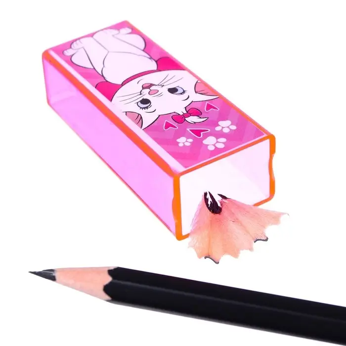 Точилка пластиковая прямоугольная, «Коты аристократы»