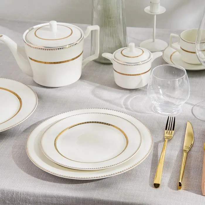 Тарелки WY Grace, d=25.5 см, набор 2 шт., фарфор, белые