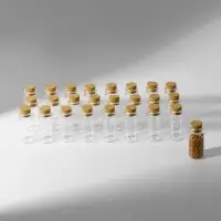 Набор баночек для хранения бисера, d=2&times;4 см, 25 шт., в контейнере, 11&times;11&times;5 см