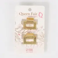 Крабики для волос QF &laquo;Шерри&raquo;, набор 2 шт., прямой, 2.5 см, золотистый