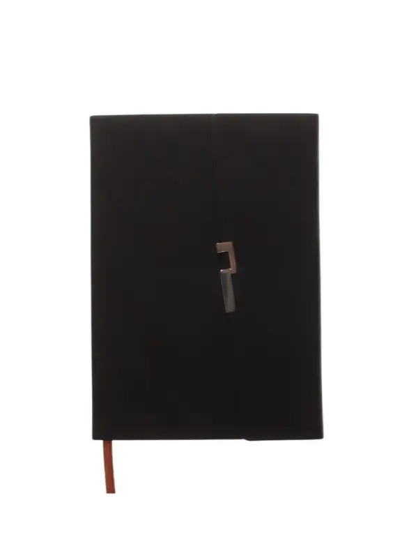 Ежедневник недатированный формат А5, с клапаном, 96л, линия, пвх, Черный Ежедневник недатированный формат А5, с клапаном, 96л, линия, пвх, Черный