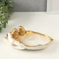 Подставка для мелочей &laquo;Птички&raquo;, белый с золотом, 10&times;25&times;20 см