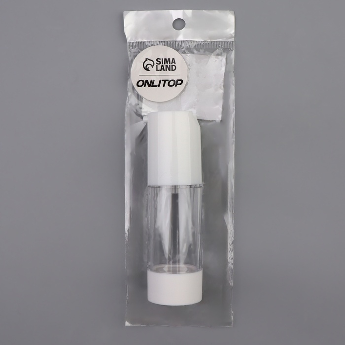 Бутылочка для хранения, с дозатором, 30 мл, цвет белый/прозрачный Бутылочка для хранения, с дозатором, 30 мл, цвет белый/прозрачный